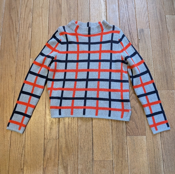 Old Navy Sweaters - Women's Old Navy Gray, Blue And Orange Long Sleeve Sweater Size Medium